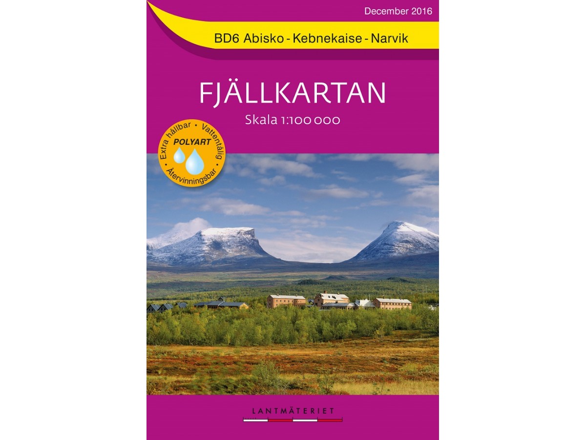 Köp BD6 Abisko-Kebnekaise-Narvik Fjällkarta med snabb leveranser